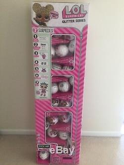 RARE! LOL Surprise Doll Glitter Series Full Case with 25 Balls & Display Box HTF