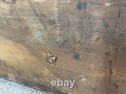 Rare Antique Glass & Wood Display Case Box With Drawer