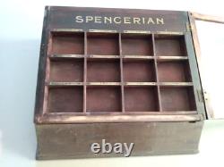 Rare Antique Wood SPENCERIAN PEN NIB Sales Display Case