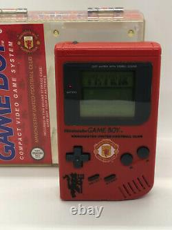 Rare Boxed Original Manchester United Nintendo Gameboy DMG with Display Case