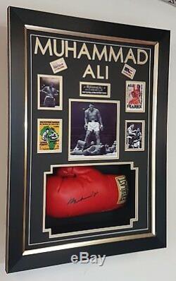 Rare MUHAMMAD ALI SIGNED GLOVE and Display Case