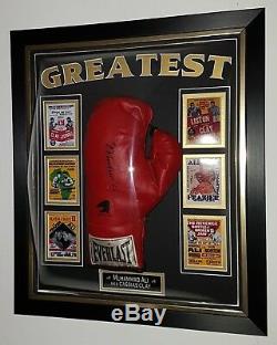 Rare MUHAMMAD ALI SIGNED GLOVE and NEW Dome Display Case