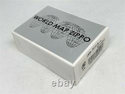 Rare! ZIPPO 2002 Limited Edition World Map Lighter w Display Case and Box