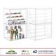 Rectangular Stackable Display Cases, 4-Pack Clear Acrylic for Hobby Collectibles