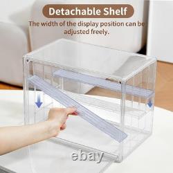 Rectangular Stackable Display Cases, 4-Pack Clear Acrylic for Hobby Collectibles