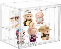 Rectangular Stackable Display Cases, 4-Pack Clear Acrylic for Hobby Collectibles