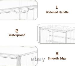 Rectangular Stackable Display Cases, 4-Pack Clear Acrylic for Hobby Collectibles
