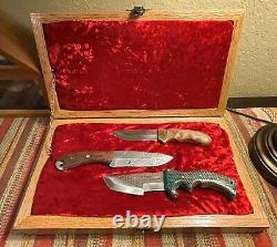 Red Oak Knife Display Box