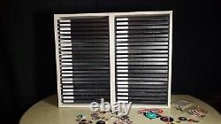 Riker Mount Display Case Shadow Box. 22 shelves in collectible cabinet 12 x 16