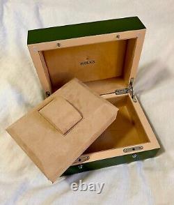 Rolex Watch Box Case Storage Watch Green Datejust Display FAST PRIORITY SHIPPING