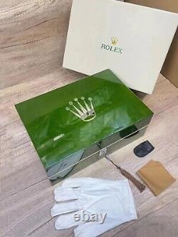 Rolex Watch Display Jewellers Presentation Case Storage Box With Key, gift box