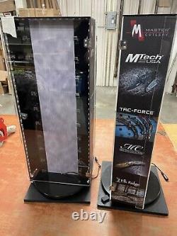 Rotating Knife Display Tower MTech Knives Two Towers With Keys No Power Supply