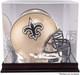 Saints Mahogany Helmet Logo Display Case with Mirror Back Fanatics