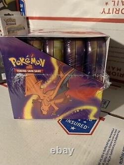Sealed Pokémon Kanto Power Mini Tin Display Case Box 10 Tins Evolution Spanish