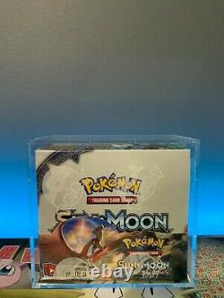 Sealed Pokemon Sun & Moon Burning Shadows Booster Box with Acrylic Display Case