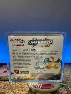 Sealed Pokemon Sun & Moon Unbroken Bonds Booster Box with Acrylic Display Case