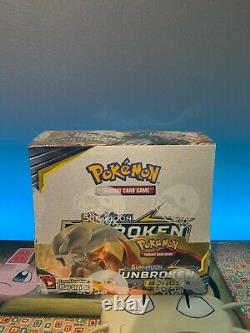 Sealed Pokemon Sun & Moon Unbroken Bonds Booster Box with Acrylic Display Case