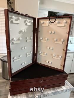 Set Of 4 Showcases To Go Jewelry Display, Traveling, Trade show case White, wood