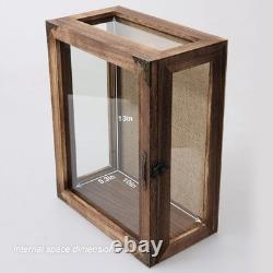 Shadow Box Display Case 11x14 Deep with Glass on 4 Sides, 6.2in Depth Wall Mount