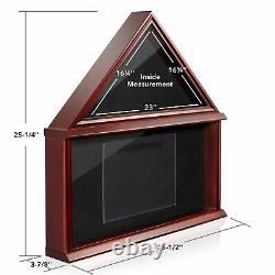 Shadow Box Flag Display Case Certificate Holder, 5' x 9' Funeral Memorial Flag