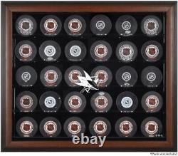 Sharks 30-Puck Brown Display Case Fanatics