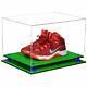 Shoe Display Case-Extra Large Box with Clear, Navy Blue Risers & Turf Base(A014)