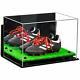 Shoes-Rectangle Box with Mirror Case, Black Risers, Wall Mount & Turf Base (A004)