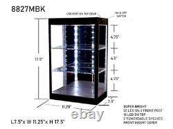 Showcase 3 Tier Display Case with Mirror Back Panel and LED Lights for 1/64-1/18
