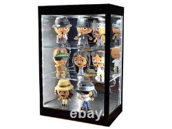 Showcase 3 Tier Display Case with Mirror Back Panel and LED Lights for 1/64-1/18