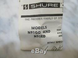 Shure M91ed Cartridge And Genuine N91ed Hi-track Stylus In Display Case & Box