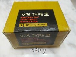 Shure V15 Type III Cartridge & Genuine Shure Vn35he Stylus In Display Case Box