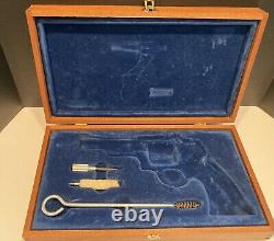 Smith Wesson Wood Presentation Case Box with Original Liners and Tools Model 27