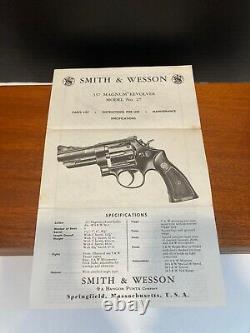 Smith Wesson Wood Presentation Case Box with Original Liners and Tools Model 27