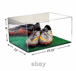 Soccer, Baseball, or Football Cleats Display Case-Turf Floor & Mirror (A026-MTB)