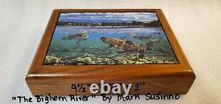 Solid Walnut Display Case withMark Susinno The Bighorn River Painting