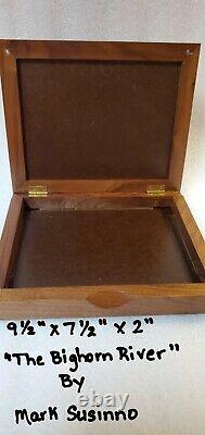 Solid Walnut Display Case withMark Susinno The Bighorn River Painting