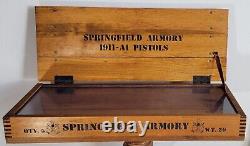 Springfield Armory 1911-A1 Five Pistol Wood Display Case? Munitions Crate Style