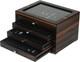 Stackable Wooden Display Case with Drawer Slot Ebony Pen Cabinet, Luxury Fou