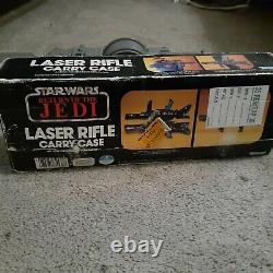 Star Wars Vtg Figure Kenner LASER RIFLE CARRY Case Genuine Original Display Box