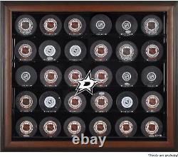 Stars 30-Puck Brown Display Case Fanatics