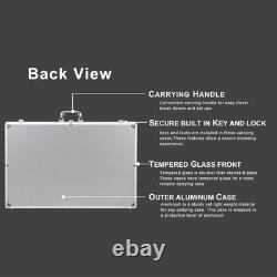 Sturdy Tabletop Aluminum Display Case with Lock Perfect for Collectibles