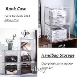 Stylish 5 Pack Acrylic Storage Boxes X-Large Stackable Cases for All Items