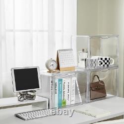 Stylish 5 Pack Acrylic Storage Boxes X-Large Stackable Cases for All Items