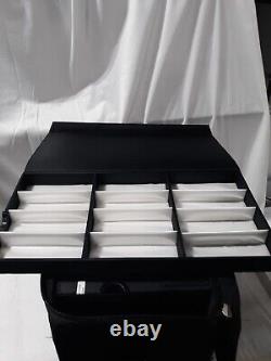 Sun Eyeglasses Display Case 192 Pairs Portable Sample Storage Trolley Box Case