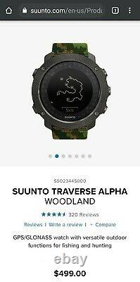 Suunto Traverse Alpha Watch OW151 Foliage Band (New Other, Used in Display Case)