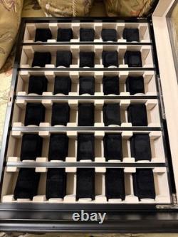 TIMELYBUYS 30 Piece Black Wood Watch Display Wall Hanging Case Sold Out