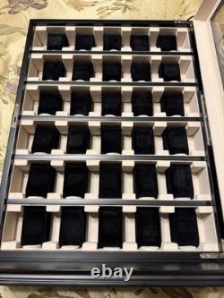 TIMELYBUYS 30 Piece Black Wood Watch Display Wall Hanging Case Sold Out