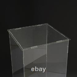 Tall Acrylic Display Case for Collectibles Trophy 12x12x24 Clear Dustproof