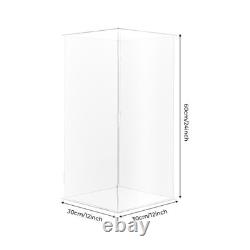 Tall Acrylic Display Case for Collectibles Trophy 12x12x24 Clear Dustproof