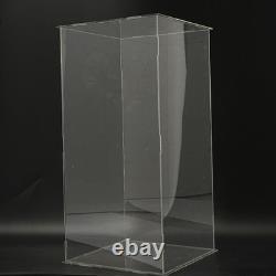 Tall Acrylic Display Case for Collectibles Trophy 12x12x24 Clear Dustproof